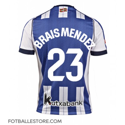 Real Sociedad Brais Mendez #23 Hjemmedrakt 2025-26 Kortermet Real Sociedad Brais Mendez #23 Hjemmedrakt 2025-26 Kortermet